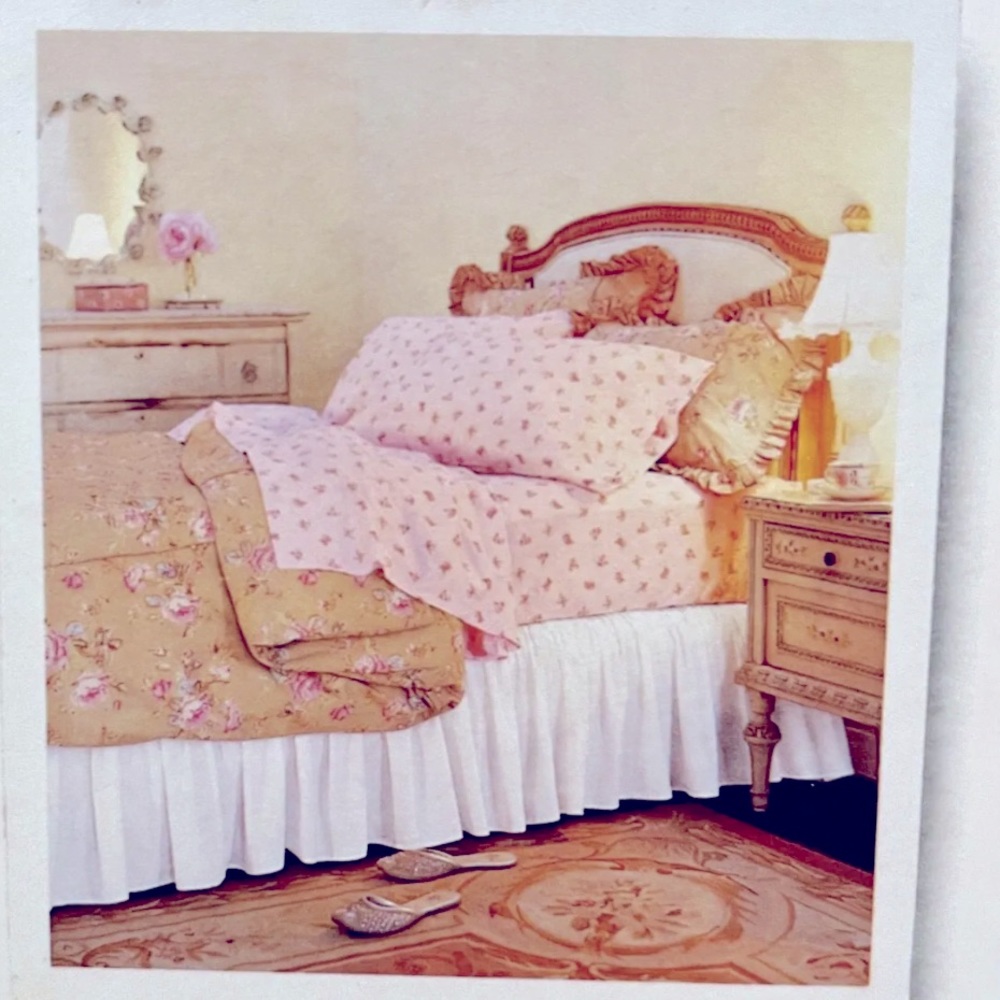 Rachel Ashwell Simply Shabby Chic FLORAL CASTLE Pink Rose Mocha queen Duvet